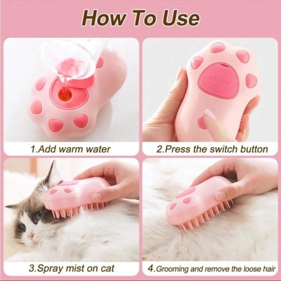 🌿Free w/ Bundle! SHEIN | Steam Cat Brush - Picture 4 of 6